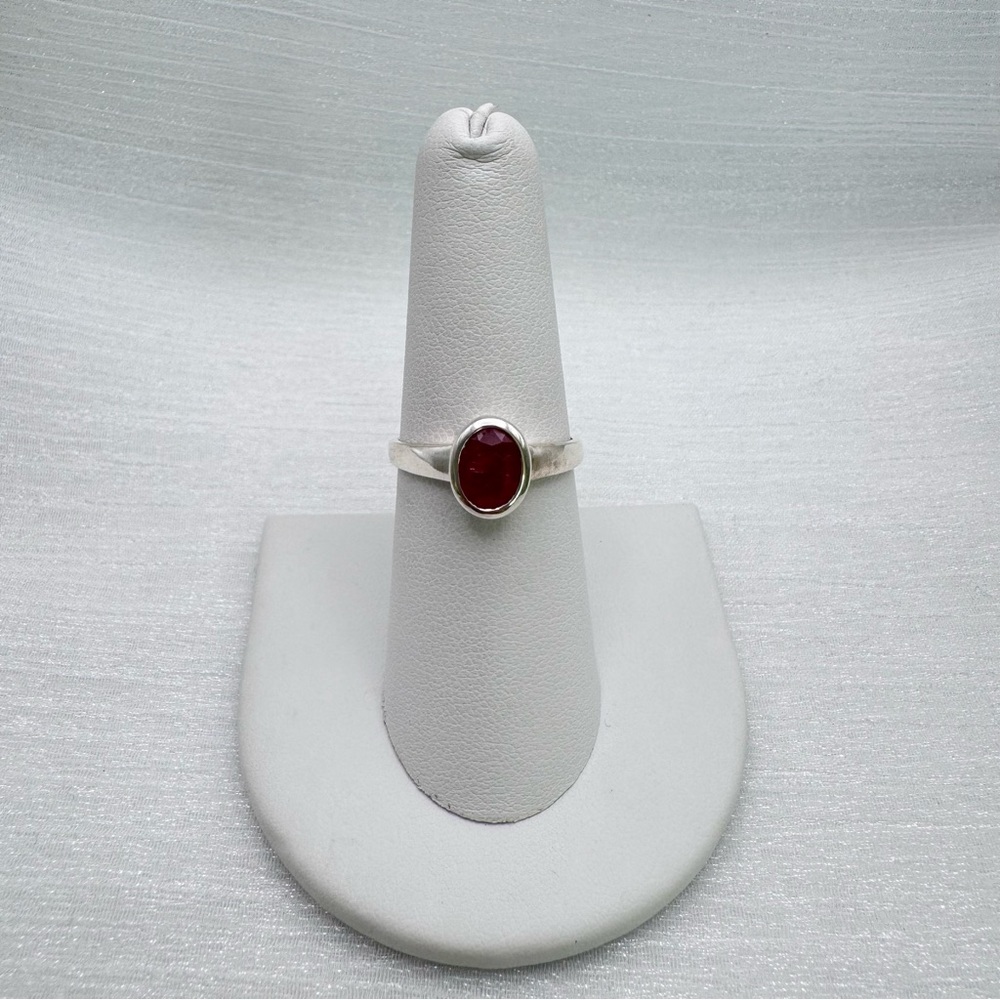 S925 Ruby Oval Ring - image 2